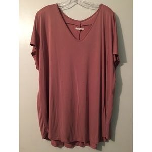 Maurices Mauve Short-sleeve Blouse Size 3 or 24